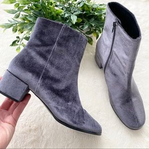 Chinese Laundry Florentine velvet ankle boots gray